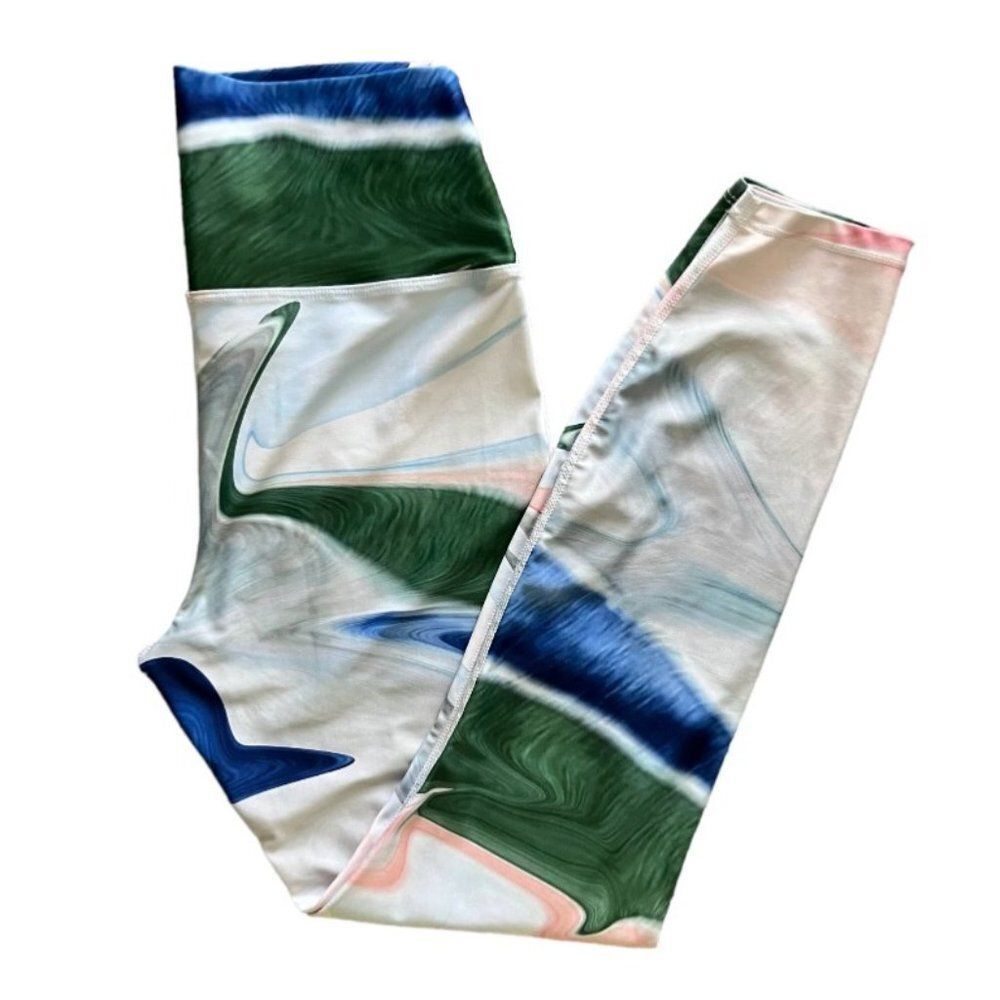Carbon38 Carbon 38 Marble Print High Rise Leggings Tights Size Large